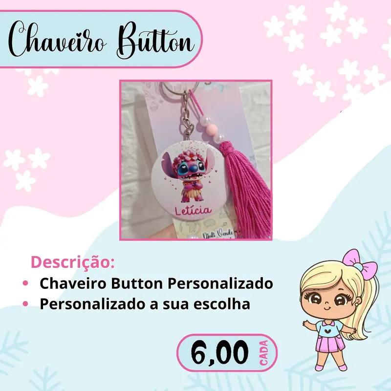 CHAVEIRO BUTTON 5,5cm