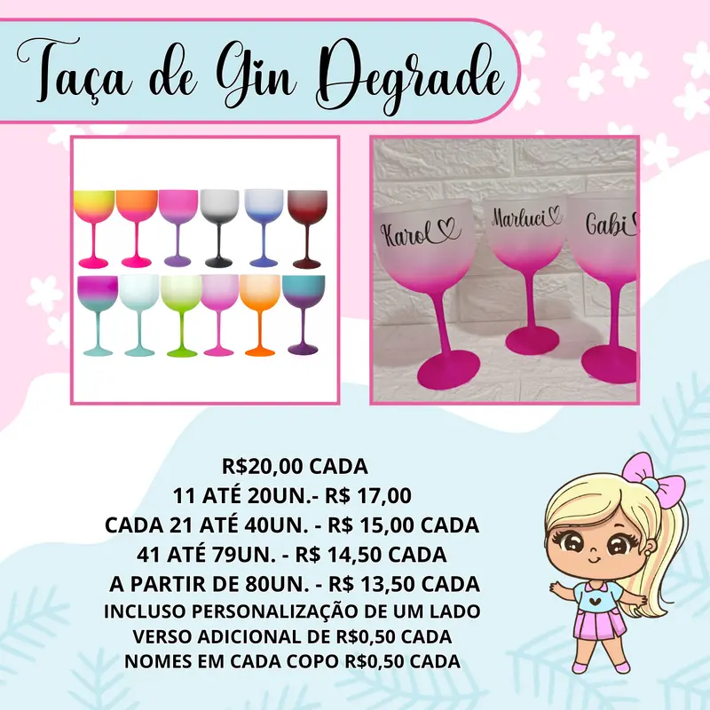 TAÇA DE GIN ACRILICO DEGRADE