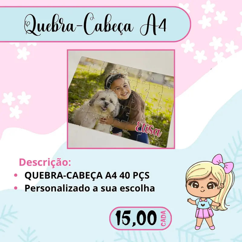 QUEBRA-CABEÇA A4 40 PÇS
